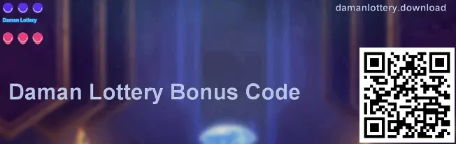Daman Lottery gift code full-screen panel on damanlottery.download